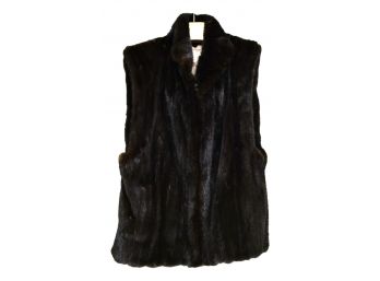 Luxurious Mink Fur Vest With Zipper