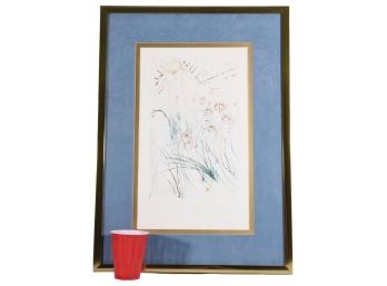 Signed Salvador Dali Color Etching Artist Edition 'Garden Of Eden'