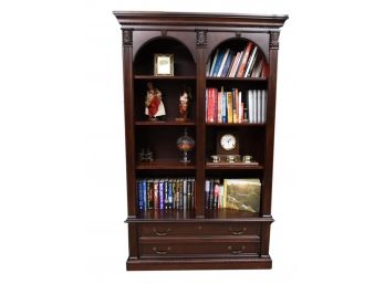 Wynwood Wellington Double Bookcase In Garnet Cherry (2 Of 5)