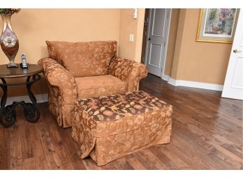 Upholstered Club Chair With Ottoman (1 Of 2)