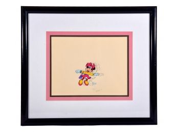 Framed Disney Production Celluloid 'Minnie Mouse-Fanta' (RETAIL $1,069)