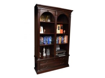 Wynwood Wellington Double Bookcase In Garnet Cherry (3 Of 5)