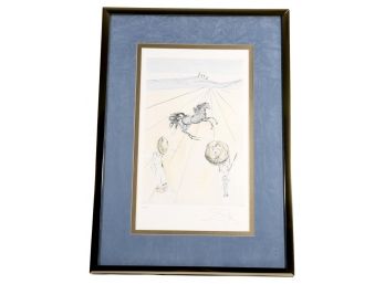 Signed Salvador Dali Artist Edition Framed Color Etching