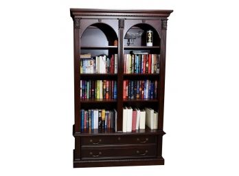 Wynwood Wellington Double Bookcase In Garnet Cherry (5 Of 5)