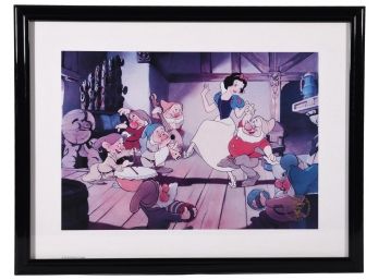 The Disney Store 1994 Exclusive Commemorative Framed Lithograph 'Snow White And The Seven Dwarfs'