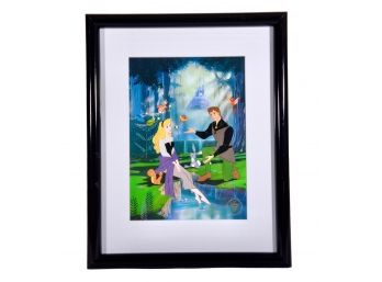 Framed Exclusive Commemorative Lithograph Of Sleeping Beauty