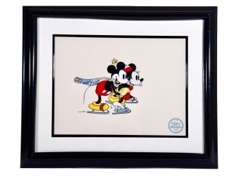 Framed Walt Disney Company 1935 Limited Edition Serigraph From Original 'On Ice' Art