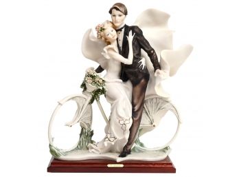 Giuseppe Armani Limited Edition Wedding Cycle Couple Figurine With Bicycle