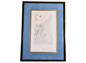 Signed Salvador Dali Artist Edition Framed Color Etching