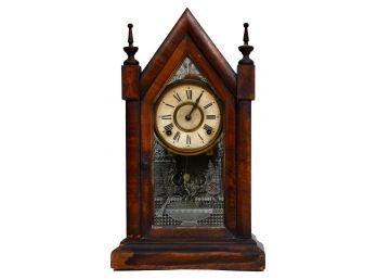 Antique Wooden Mantle Clock