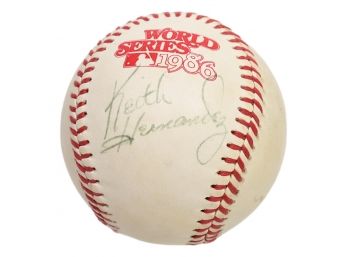 World Series 1986 Keith Hernandez Signed Rawling Baseball