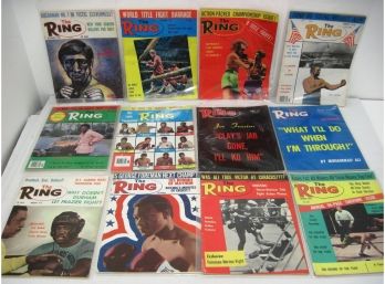 Lot Of 12 Vintage 1970s 'The Ring' Boxing Magazines