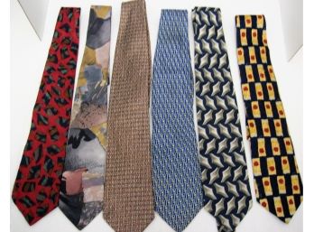 Lot Of 6 Italian Designer Mens Ties