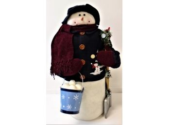 Large Indoor Snowman With Jacket, Hat And Scarf 36'