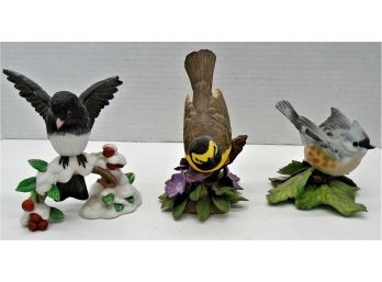 Lot Of 3 Lenox Porcelain Birds