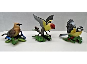 Lot Of 3 Lenox Porcelain Birds