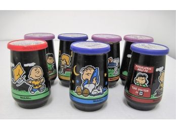 Rare Complete Set Of 7 Vintage Unopened Welch's Peanuts Comic Classic Jelly Jars