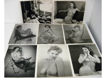 Collection Of Vintage 11x14 Blank Back B&W Pinup Photos