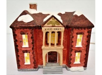 Hand-Painted Porcelain Lighted House 'City Hall