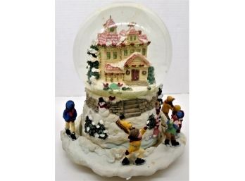 Pfaltzgraff Winterberry 'I,lL Be Home For Christmas' Motion Snow Globe