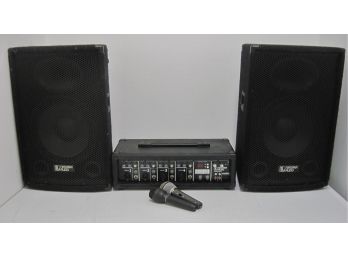 Niagra Audio Sound System Mixer Speakers Mics Wires