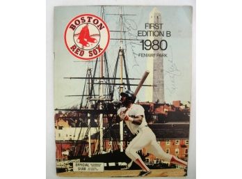 Bob Uecker Signed 1980 Boston Red Sox Scorebook