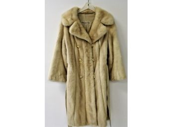 Blakeslee Furs Belted Tourmaline Mink Fur Coat