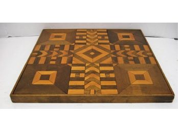 Beautiful Vintage Inlaid Mahogany 17 1/2 X 17 1/2' Board