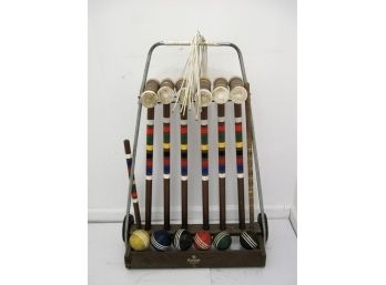 Vintage 6 Player Wooden Croquet Set