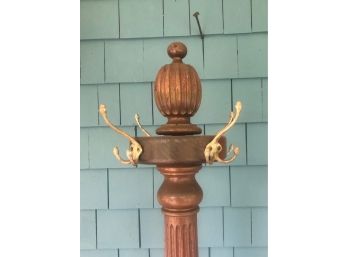 ANTIQUE VICTORIAN SOLID WALNUT COATRACK