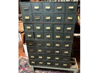 HUGE OLD INDUSTRIAL FILE CABINET