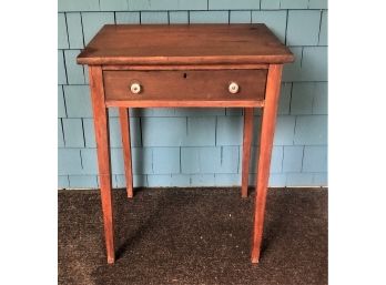 EARLY HAND MADE PINE ONE-DRAWER STAND