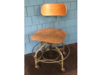 INDUSTRIAL STOOL WITH BACK BY TOLEDO FURNITURE