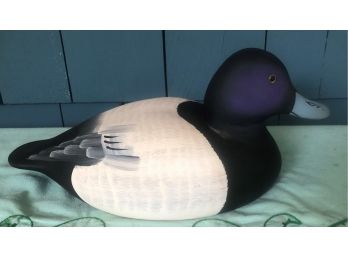 EXCEPTIONALLY NICE BLUE BILL DRAKE DECOY BY SHIRLEY HEARNE