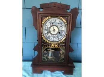 VICTORIAN SHELF CLOCK BY NEW HAVEN CLOCK CO