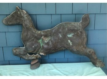 JUMPING DEER COPPER WEATHERVANE 36' LONG