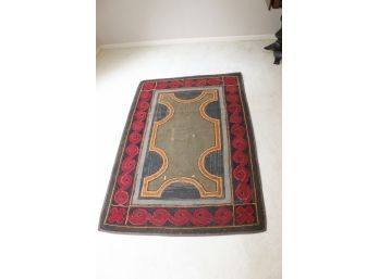 Vintage Hand Knotted Turkish Inspired Area Rug - Nice Color