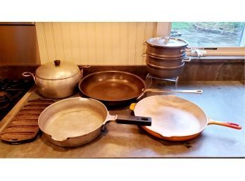 Vintage Mixed Assortment Of Kitchen Cooking Pots & Pans-Dansk, WearEver & Commercial Aluminum