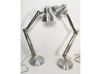 Set Of Two Articulating UV Filter Desk Lamps