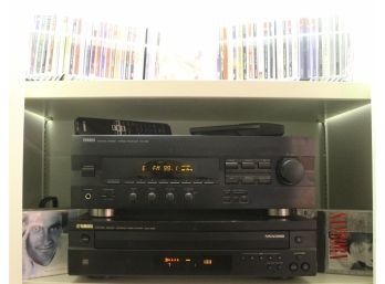 Yamaha Natural Sound RX-396 Receiver & Yamaha Compact Disc Player CDC-506 With Bonus Cd Collection