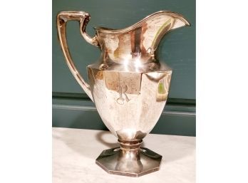 Handsome Vintage Ariston Sterling Silver R Monogrammed Water Pitcher Style 3001