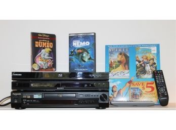 Lot Of Three DVD Player From Sony, Samsung & Panasonic With Bonus DVD Lot