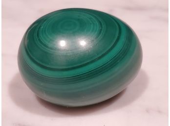 Pretty Oval Malachite Green Stone Egg