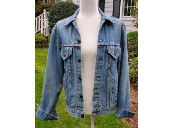 Vintage Retro LEVI'S Red Tag Stone Washed Denim Unisex Jacket