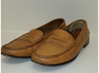 Ladies JP Tod's Italy Size 8.5' Slip On Light Brown Leather Loafers