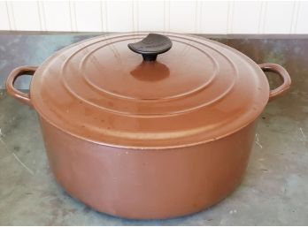 Vintage Le Creuset Brown Dutch Oven Size G 7.25 With Lid