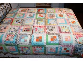 Vintage Patchwork Quilt For Twin Bed