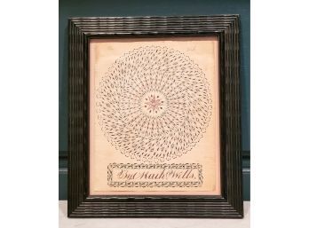 Antique Pen & Watercolor Framed Wall Art By Mark Walls Entitled Fire Works