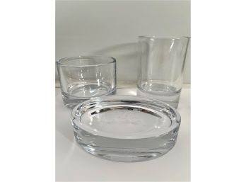 Waterworks By Waterford Crystal, Glass Bathroom Counter Accessories