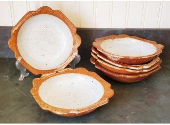 Set Of Six Signed Pottery Bowls